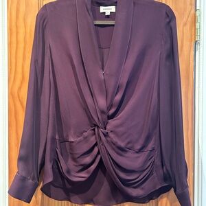 L'AGENCE Twist-Front Blouse